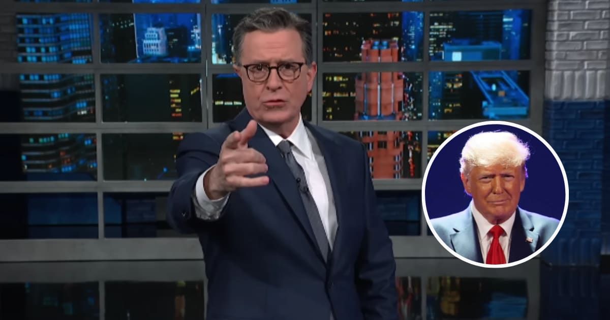Stephen Colbert struck gold while cross-checking one of Donald Trump’s latest Truth Social posts, unearthing the Urban Dictionary meaning of 'grest' (ColbertLateShow/YouTube)