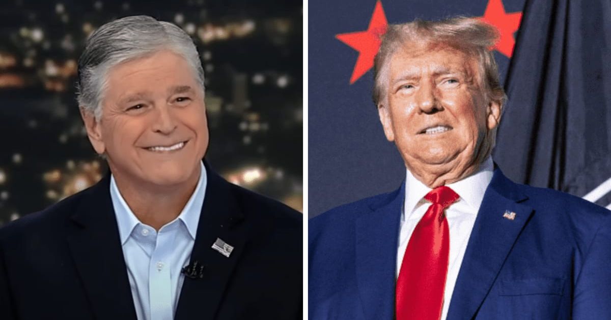 Fox News host Sean Hannity fumed at the gag order imposed on Donald Trump (YouTube/Fox News, Getty Images)