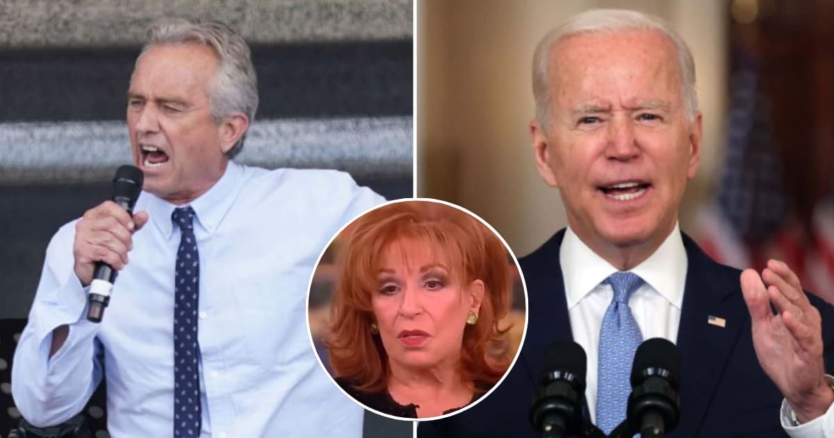 Joy Behar, co-host of 'The View,' strongly criticized Robert F Kennedy Jr's third-party candidacy, fearing it could harm President Biden's reelection prospects (Getty Images, The View/YouTube)