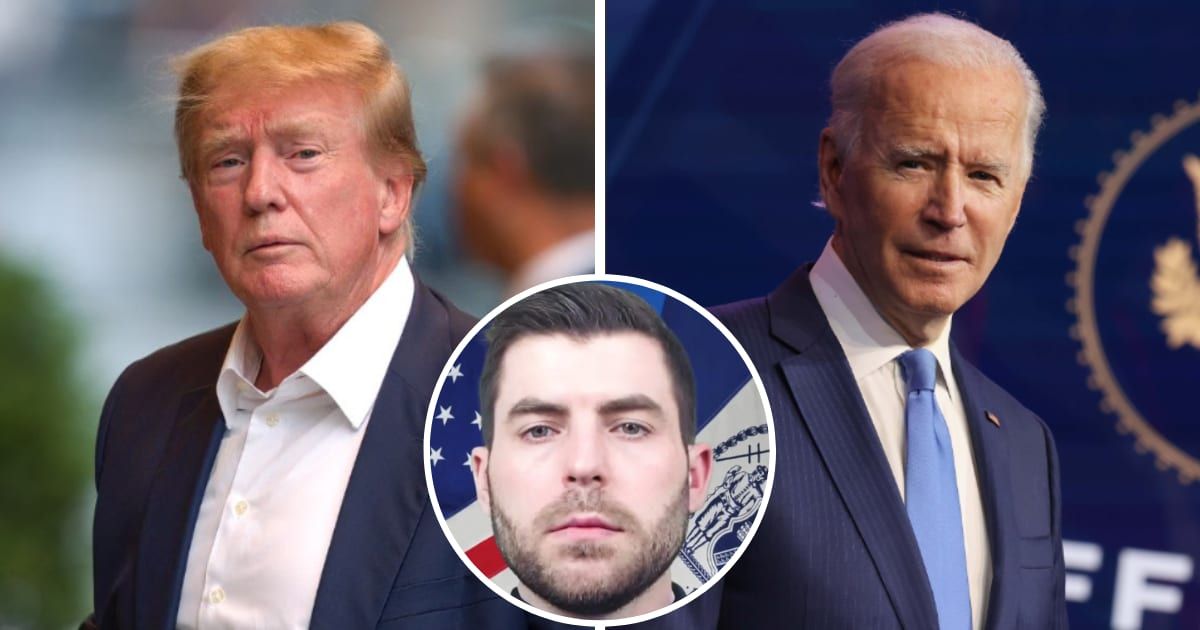 Donald Trump called out Joe Biden for missing Jonathan Diller's wake (Getty Images, NYPD)