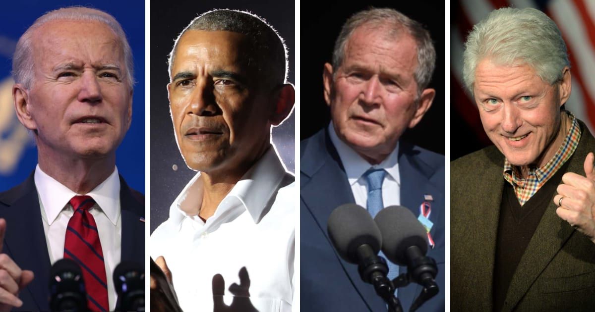 President Joe Biden and former presidents Barack Obama, Geroge W Bush, and Bill Clinton have come together in various instances to support each other (Getty Images)