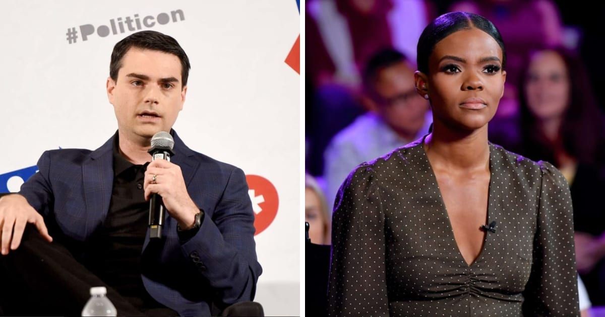 Candace Owens' departure from the Daily Wire has ignited speculation, with co-founder Ben Shapiro denying it was solely due to her stance on Israel (Getty Image)