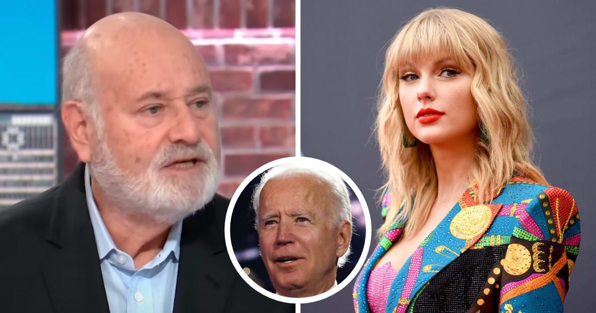 Rob Reiner made a passionate plea for Taylor Swift to endorse President Joe Biden's re-election bid (CNN/YouTube, Getty Images)