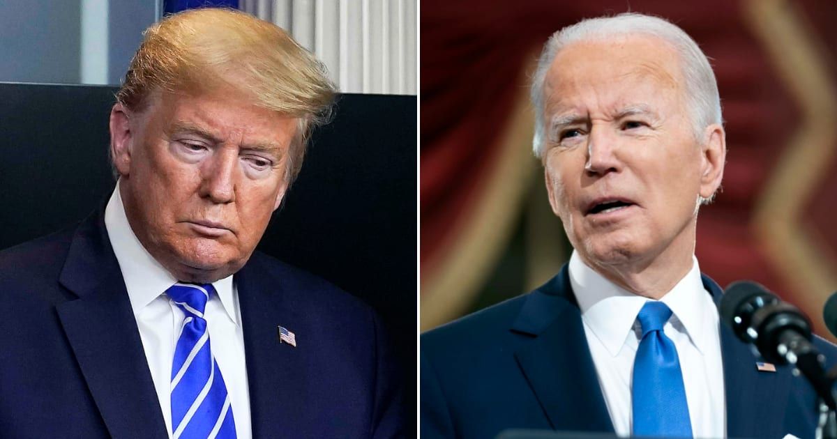 Donald Trump's campaign slammed President Joe Biden after the  White House proclaimed March 31 as 'Transgender Day of Visibility' (Getty Images)