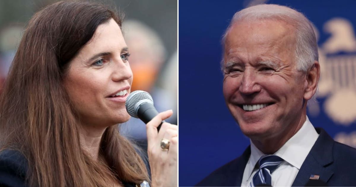 Rep Nancy Mace (R-SC) stirred controversy on Saturday, March 30, with her assertion that crime had surged under President Joe Biden's administration. (Getty Images)
