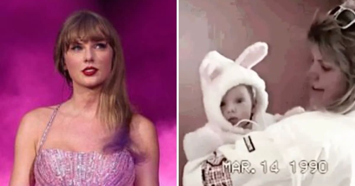 Taylor Swift wears bunny outfit in throwback clip from Easter 1990  (@TaylorSwift, @taylornation/Instagram)