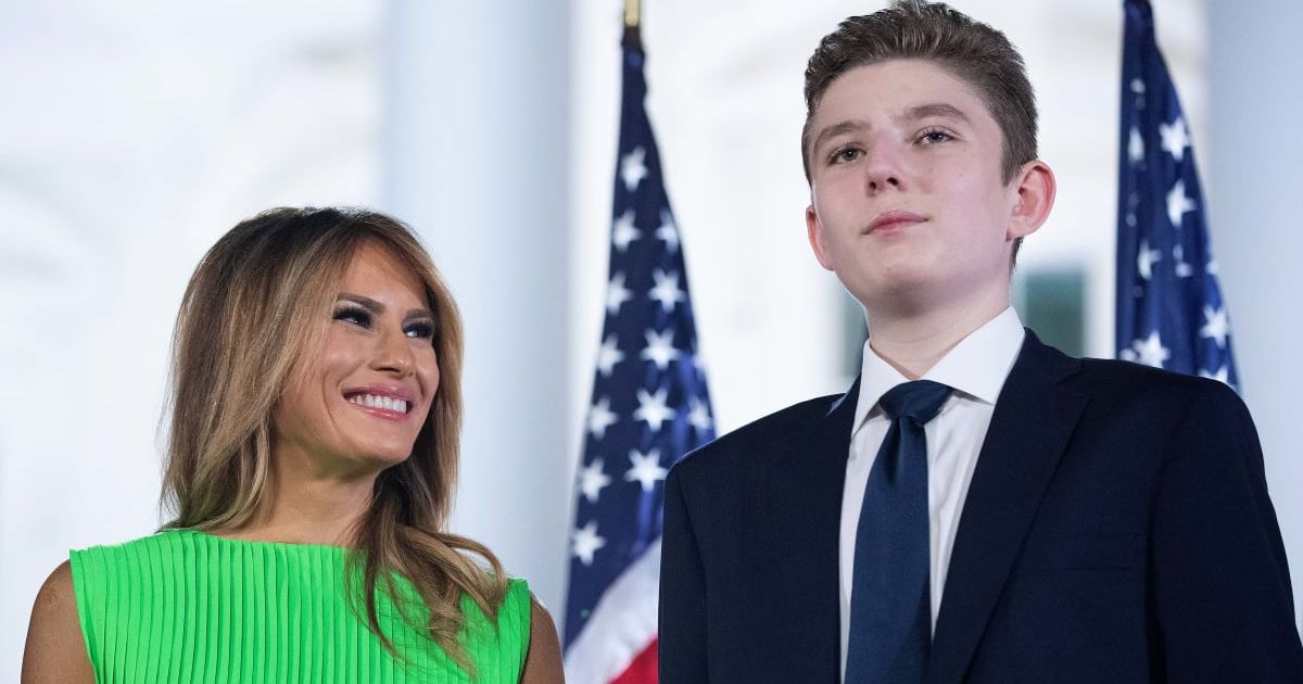 Melania Trump and Barron Trump stun social media with Mar-a-Lago appearance (Getty Images)