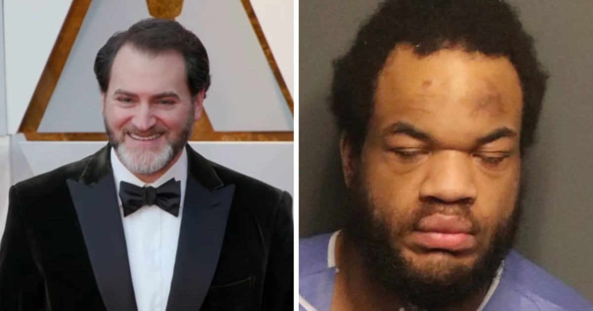 Xavier Israel (R) was taken into custody after striking Michael Stuhlbarg in the back of the neck (YouTube/New York Post)