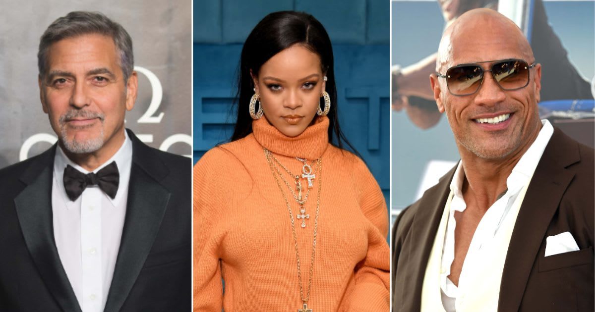 George Clooney, Rihanna and Dwayne Johnson are among the celebrities who've found success in their side ventures (Getty Images)