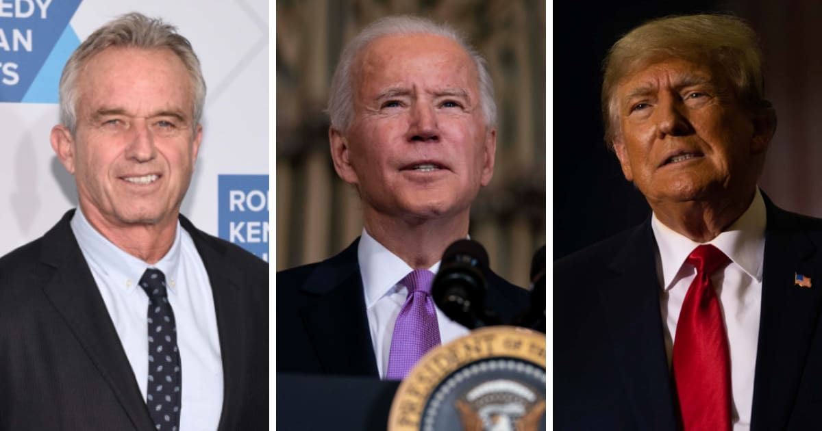 Robert F Kennedy Jr labeled President Joe Biden a greater threat to democracy than Donald Trump (Getty Images)