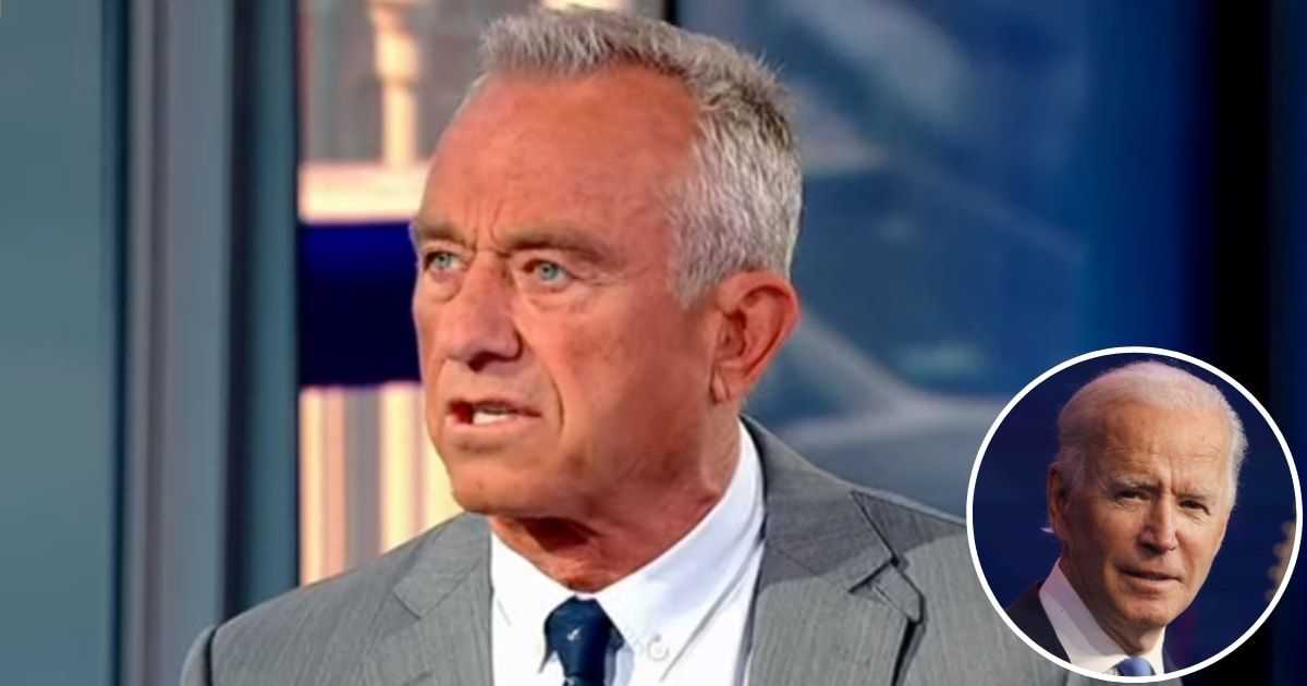 Robert F Kennedy Jr slammed President Joe Biden on the Tuesday, April 2, 2024, episode of 'Fox & Friends' (Screengrab/Fox News and Getty Images)