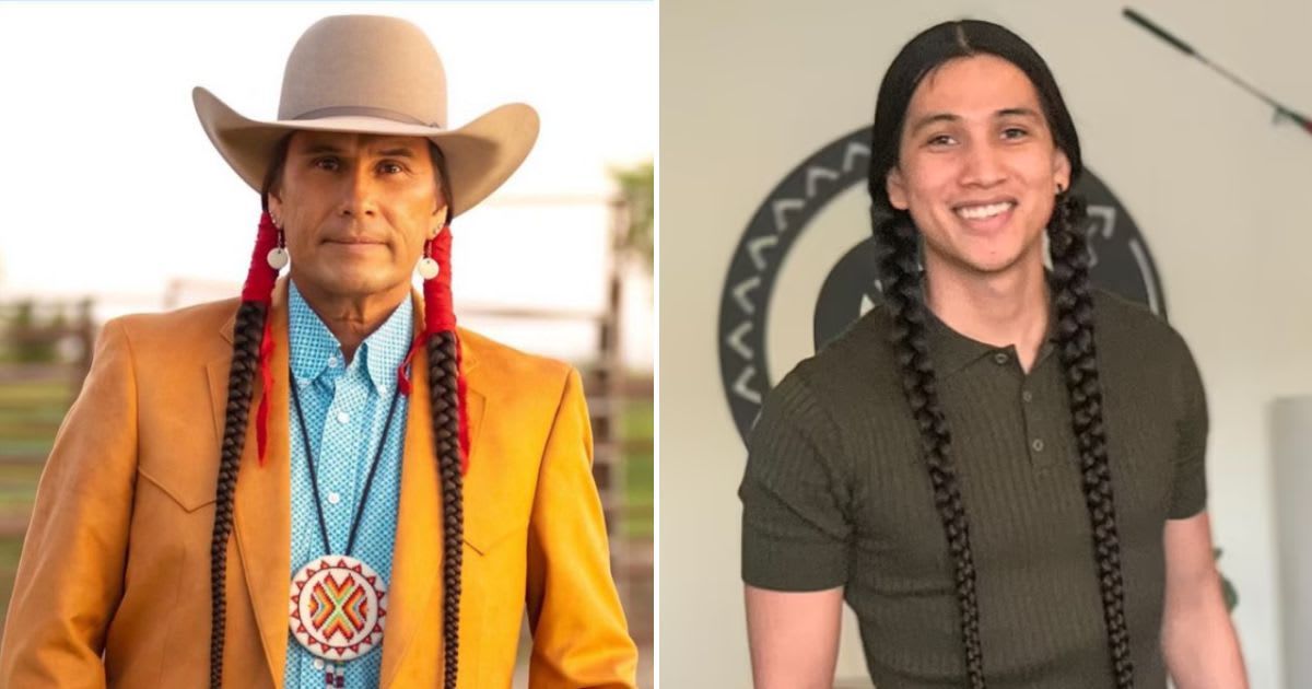 'Yellowstone' actor Mo Brings Plenty's nephew Cole (R) is named as a suspect in an alleged domestic violence case (@mobringsplenty, @colebringsplenty/Instagram)