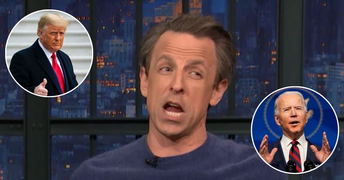 Seth Meyers humorously speculated about contents of Trump's Easter basket (Late Night with Seth Meyers/Getty)