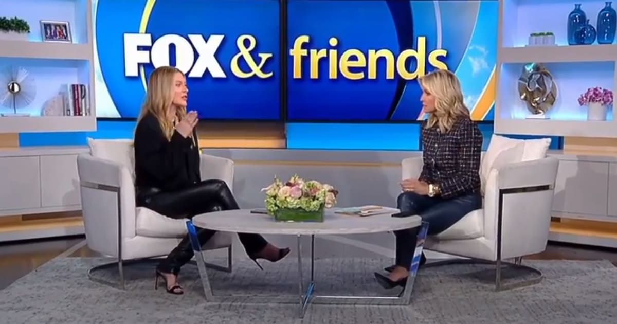 Leah McSweeney with 'Fox & Friends' host Ainsley Earhardt on the April 3, 202,4 episode of 'Fox & Friends' (Screengrab/Fox News)