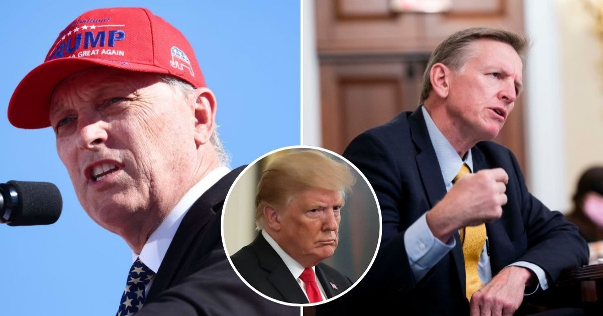 Andy Biggs and Paul Gosar have been subpoenaed   to testify before jury as part of investigation into Donald Trump's  electors probe (Getty Images)