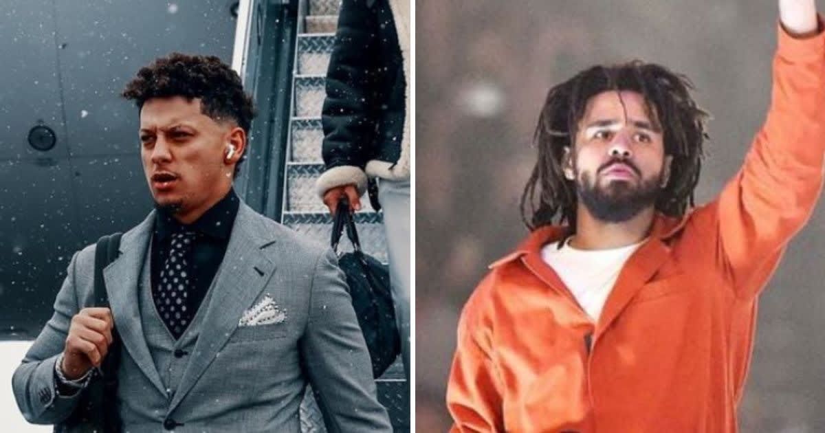 Patrick Mahomes stirs excitement among fans by hyping up J Cole's latest album (@patrickmahomes/Instagram, Getty Images)