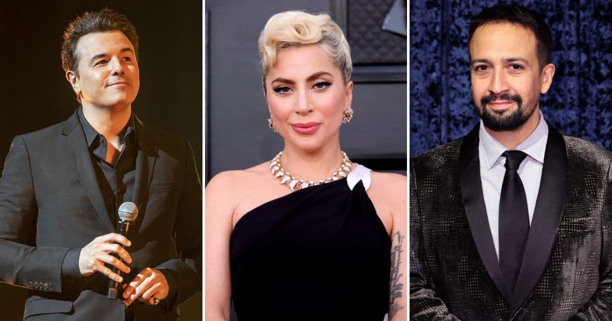 Seth MacFarlane, Lady Gaga and Lin-Manuel Miranda have voiced support for Joe Biden in the 2024 presidential election (Getty Images)