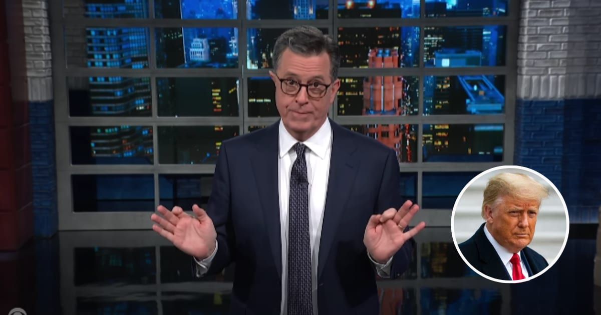 Stephen Colbert mocked Donald Trump for placing a strange new twist on his false claims about the 2020 election (@ColbertLateShow/Youtube)