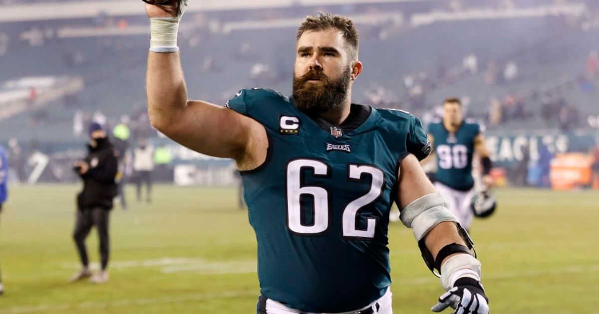 Jason Kelce helps his team win a match in WWE (GettyImages)