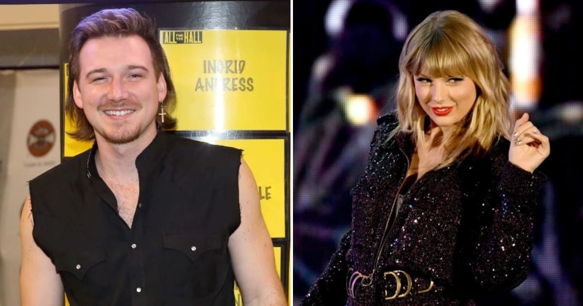 Morgan Wallen makes a joke by mentioning Taylor Swift during a concert (GettyImages)