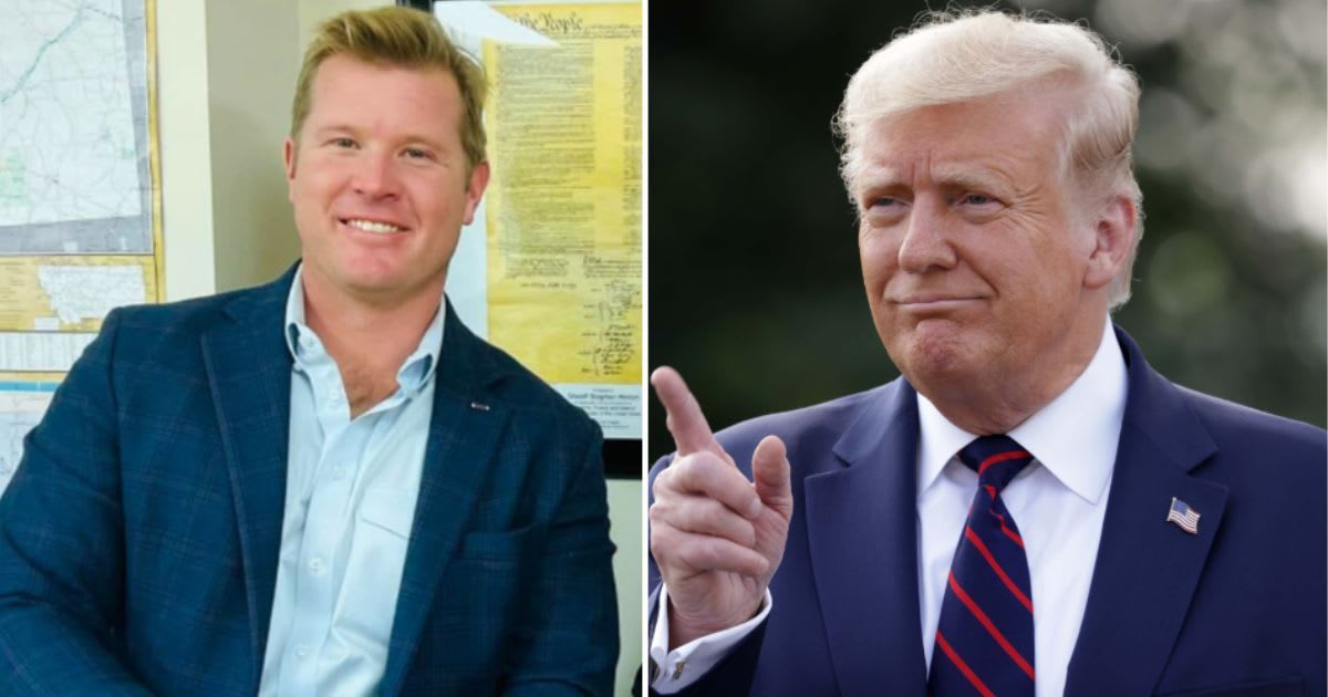 Montana GOP Senate candidate Tim Sheehy, backed by Donald Trump, has given conflicting explanations for his gunshot wound in his book and public speeches (Tim Sheehy/Facebook, Getty Images)