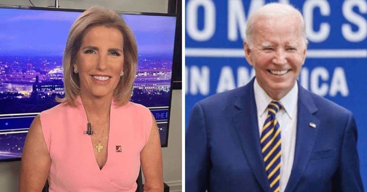 Fox News host Laura Ingraham argues that President Joe Biden's job growth numbers are fueled by non-American workers (@radioingraham, @potus/Instagram)