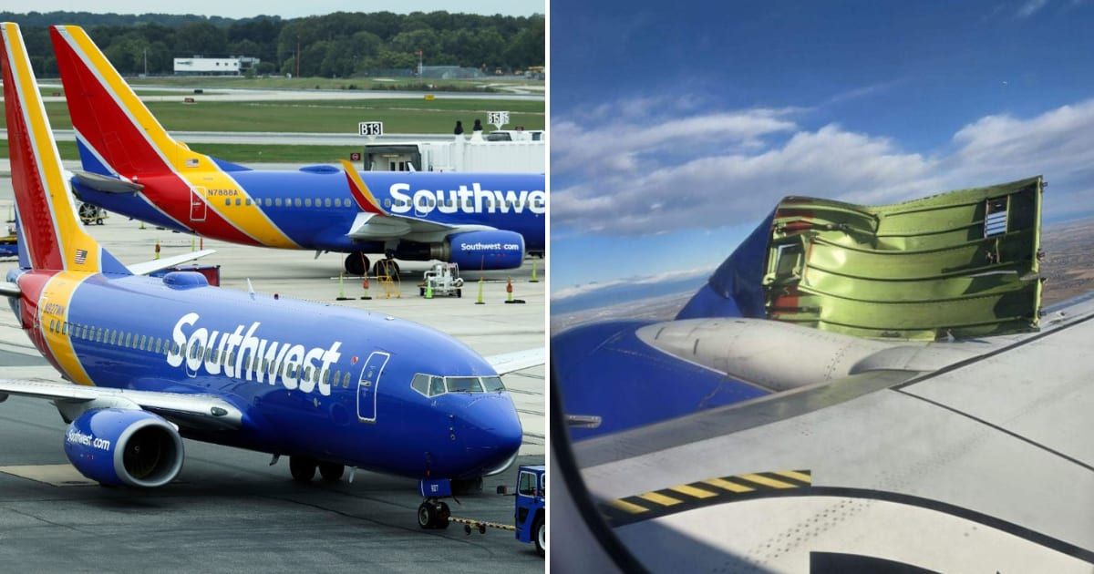 'Boeing should close up': Internet baffled as Southwest Airlines jet's engine cowling plummets after colliding with wing flap amid take-off