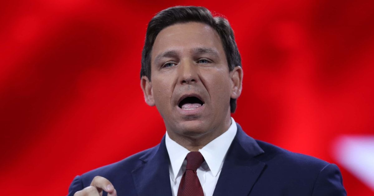 Gov Ron DeSantis said there are more Republican registered voters than Democrats in Florida (Getty Images)