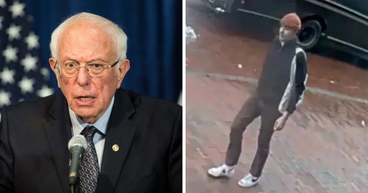 Police arrested a suspect over alleged arson outside Senator Bernie Sanders' Vermont office (Getty Images and Burlington Police Department)