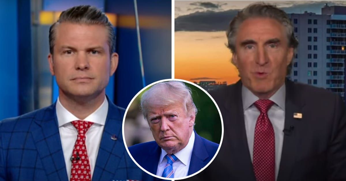 Pete Hegseth and Doug Burgum discuss Donald Trump's fundraiser on the April 7 episode of 'Fox & Friends' (Screengrab/Fox News)
