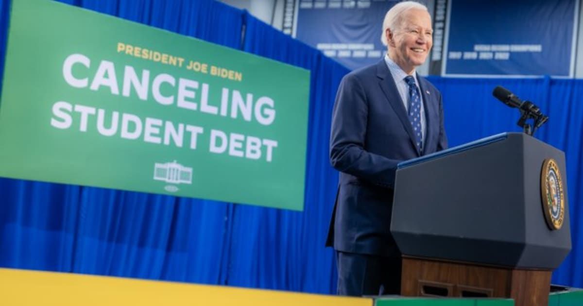 Joe Biden announced a new student debt relief plan in Wisconsin on April 8, 2024 (@POTUS/X)