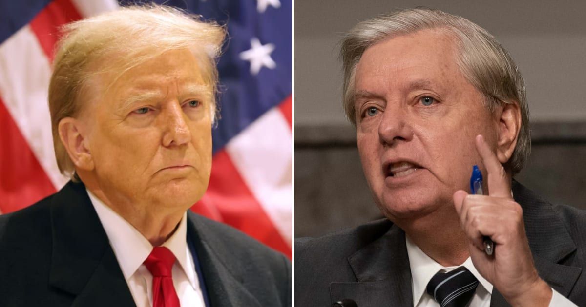 Former President Donald Trump launched a scathing attack on Senator Lindsey Graham over the latter's push for federal legislation limiting abortion (Getty Images)