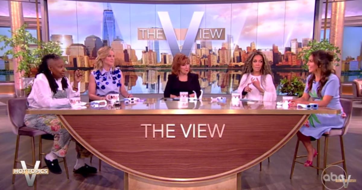 Sunny Hostin faced criticism from 'The View' co-hosts for linking climate change to the solar eclipse, recent earthquake, and upcoming cicada emergence (@TheView/Youtube)