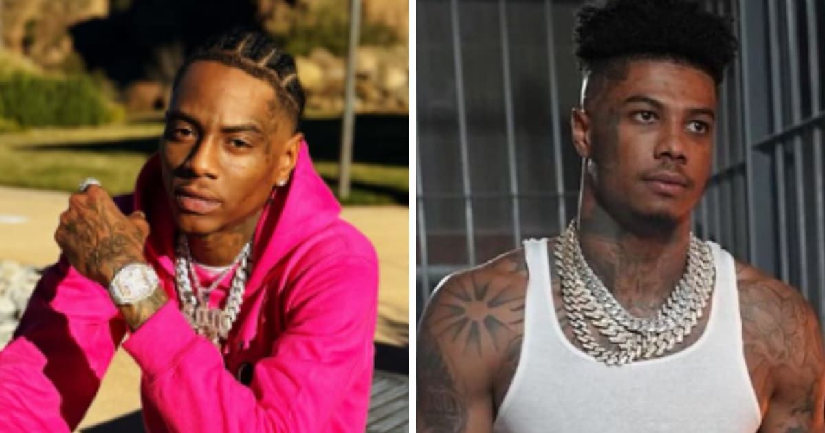 Soulja Boy’s girlfriend wants money from Blueface (Instagram/@souljaboy, @bluefasebabyy)