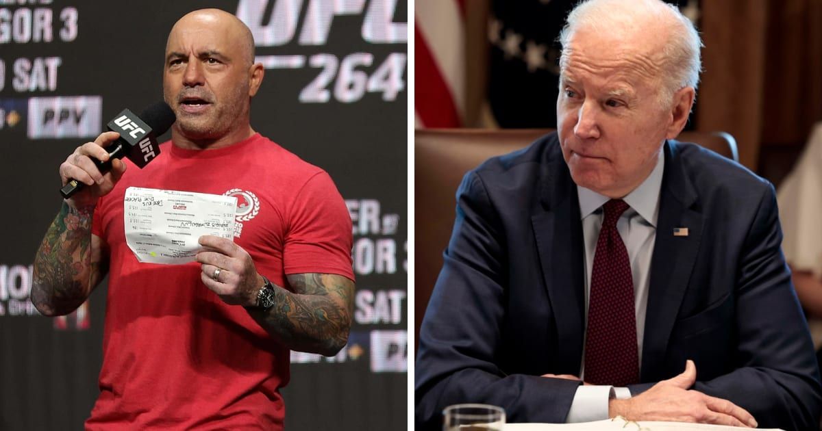 Joe Rogan suggested that the Democratic Party might replace Joe Biden on their 2024 presidential ticket as early as May (Getty Images)
