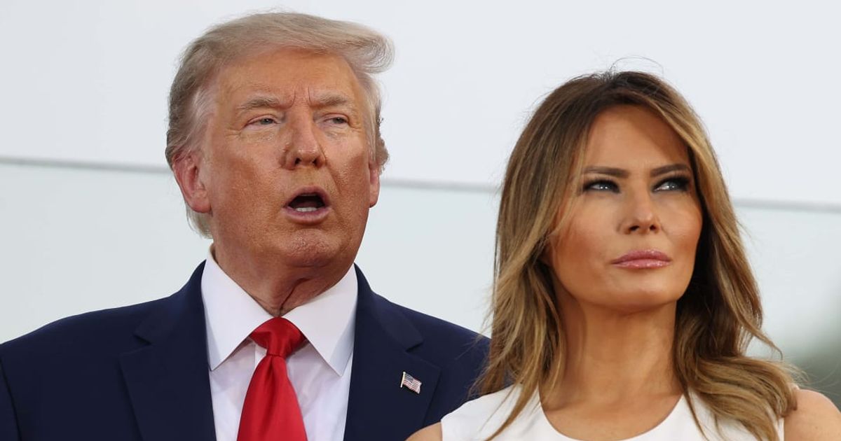 Former President Donald Trump posted a romantic video montage featuring former first lady Melania Trump (Getty Images)