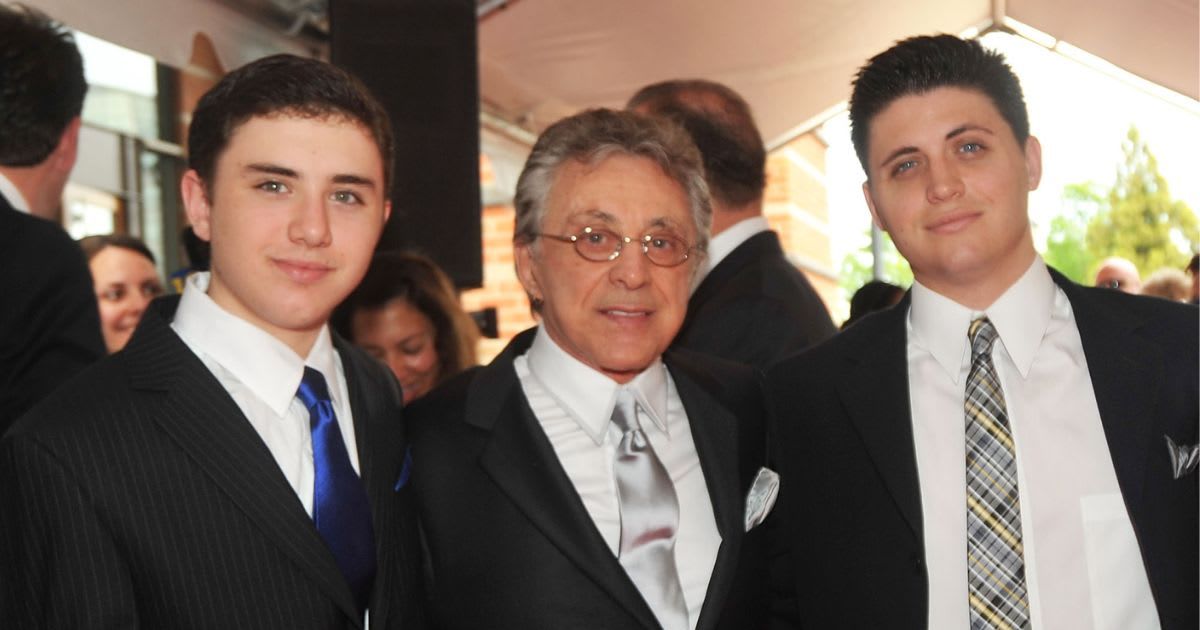 Frankie Valli's younger son Emilio (L) filed a restraining order against elder brother Francesco (R) (Bobby Bank/WireImage)