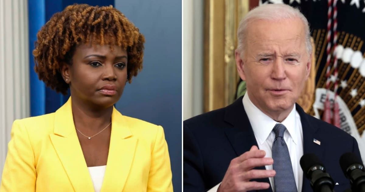 White House press secretary Karine Jean-Pierre defended President Biden's remarks aimed at House Republicans over their budget proposals (Getty Images)