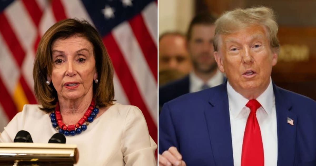 Nancy Pelosi slammed Donald Trump over his official announcement on abortion policy (Getty Images)