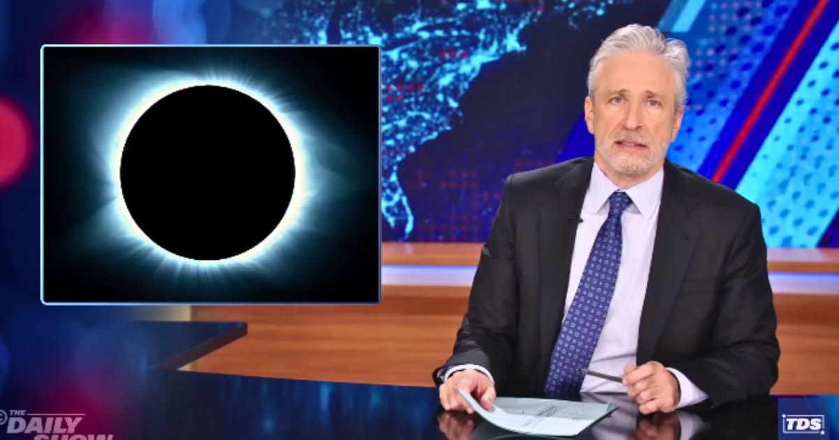 Jon Stewart delivered a scathing critique of Fox News connecting everything to immigration (@TheDailyShow/YouTube)