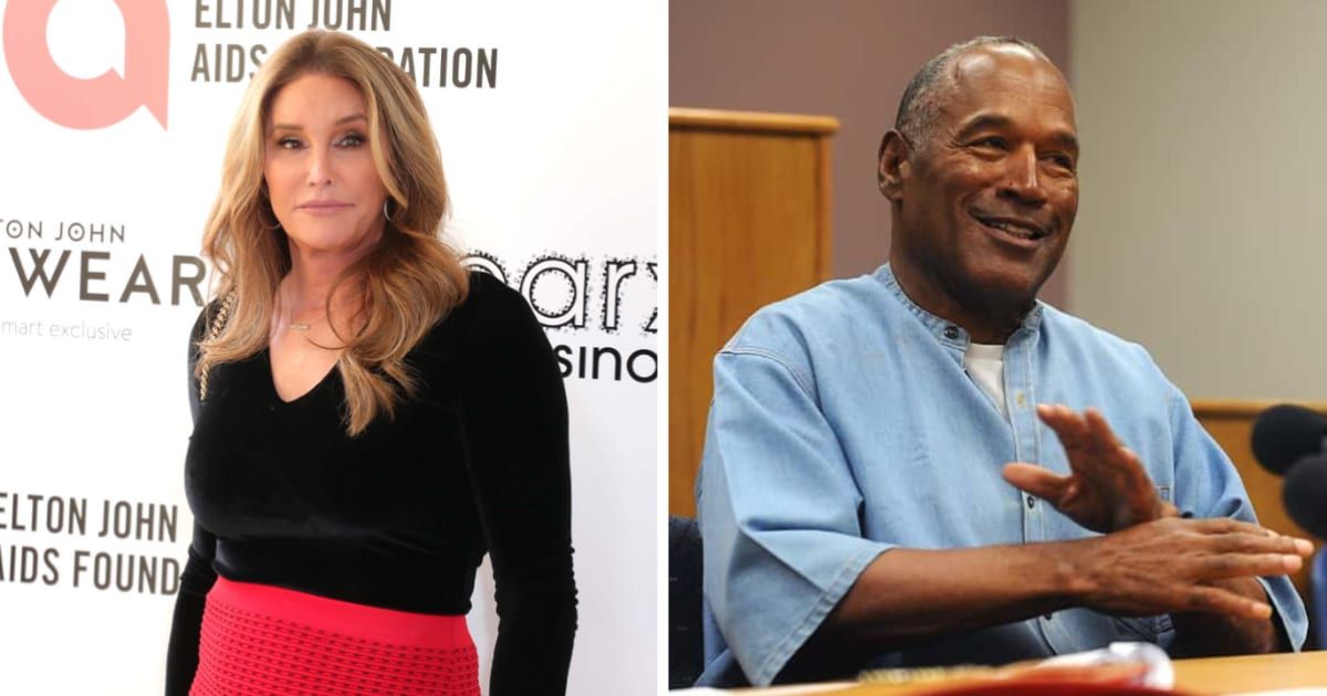 Caitlyn Jenner (L) previously claimed on air that OJ Simpson 'got away' with the murders of his late wife and her friend (Getty Images)