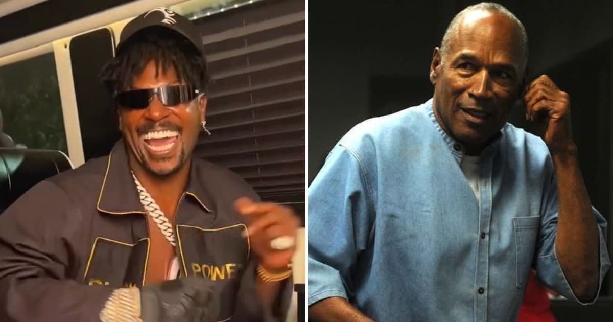 Antonio Brown pays tribute to OJ Simpson by posting photo of freeway pursuit in 1994 (@ab/Instagram, Getty Images)