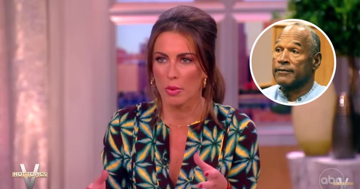Alyssa Farah Griffin weighed in on the death of OJ Simpson and said her 'only thought' is that his death 'gives some peace' to the families of Nicole Simpson and Ron Goldman (@TheView/YouTube)