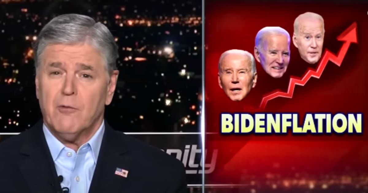 Sean Hannity accused Joe Biden of being dishonest to Americans (@FoxNews/Youtube)