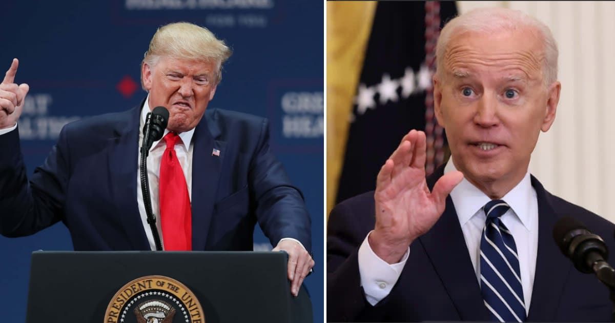 Donald Trump has criticized Joe Biden over the tense Middle East situation (Getty Images)