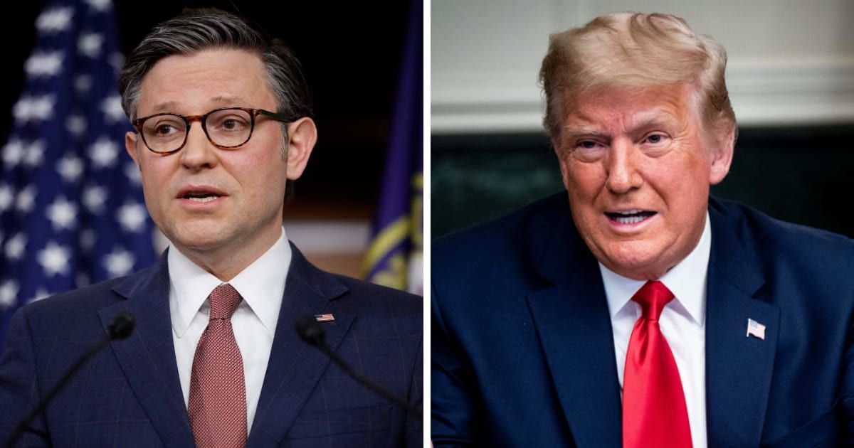Speaker Mike Johnson received complete support from Donald Trump during his Mar-a-Lago visit (Chip Somodevilla/Getty Images, Getty Images)