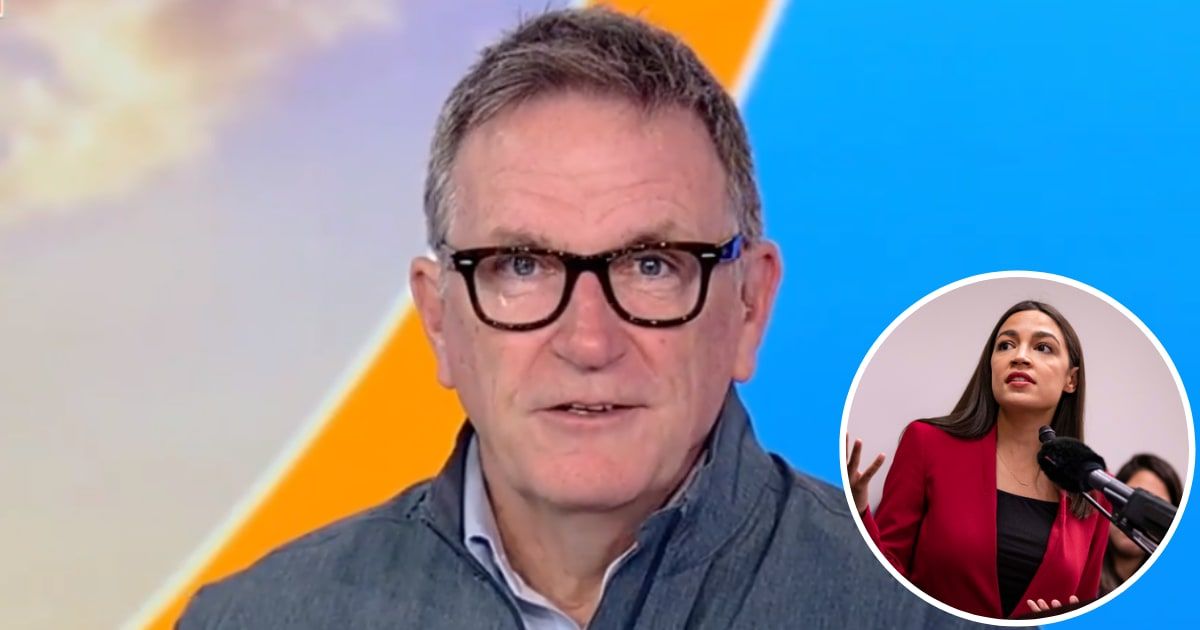 Marty Dolan, Democratic challenger of Rep Alexandria Ocasio-Cortez, slams the Congresswoman on the April 12, 2024 episode of 'Fox & Friends' (Screengrab/Fox News, Getty Images)