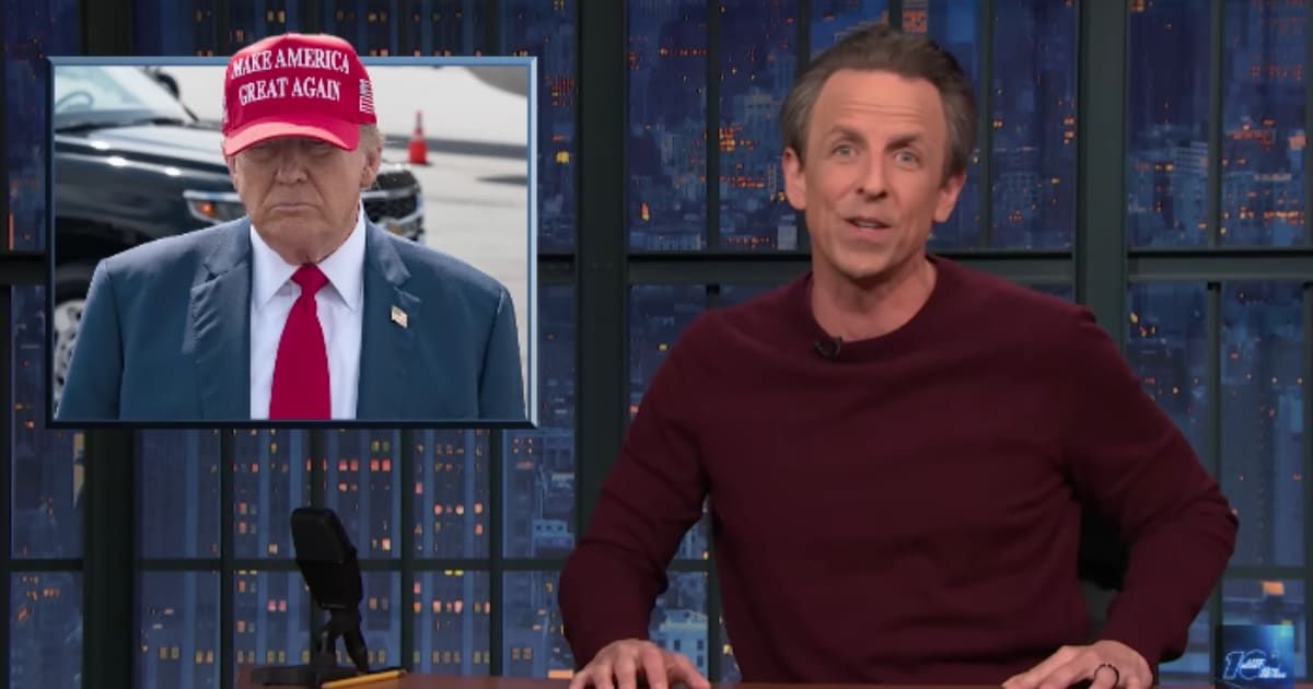 Seth Meyers feels pretty certain that Donald Trump didn’t pay for his meal at Chick-fil-A(@LateNightSeth/Youtube)