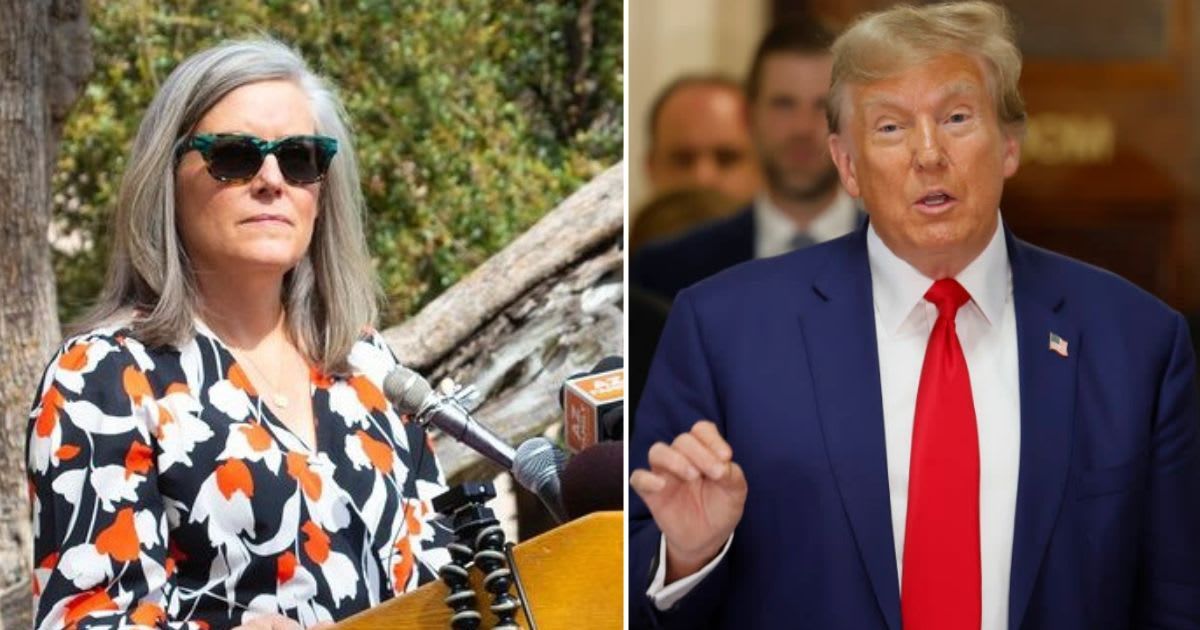 Arizona Governor Katie Hobbs criticized former President Donald Trump's statements relating to taking credit for overturning Roe v Wade (@govhobbs/Instagram, Getty Images)