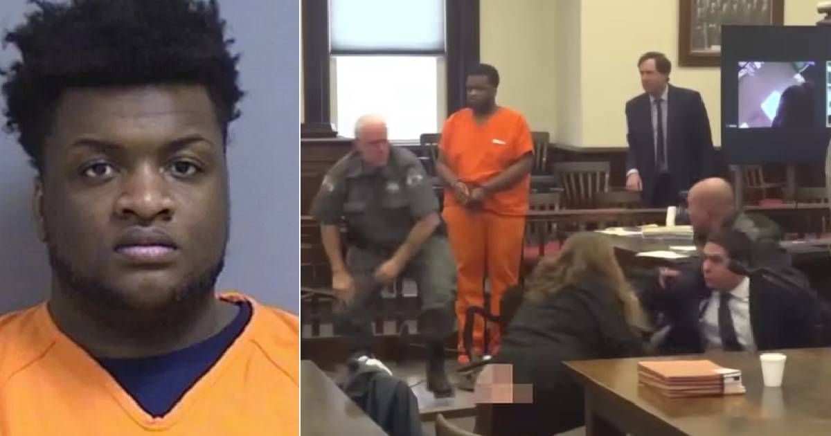 Jason Servil was sentenced for the murder of Alice Abbott in Maine when her brother attacked him, leading to a courtroom brawl (WABI/YouTube)